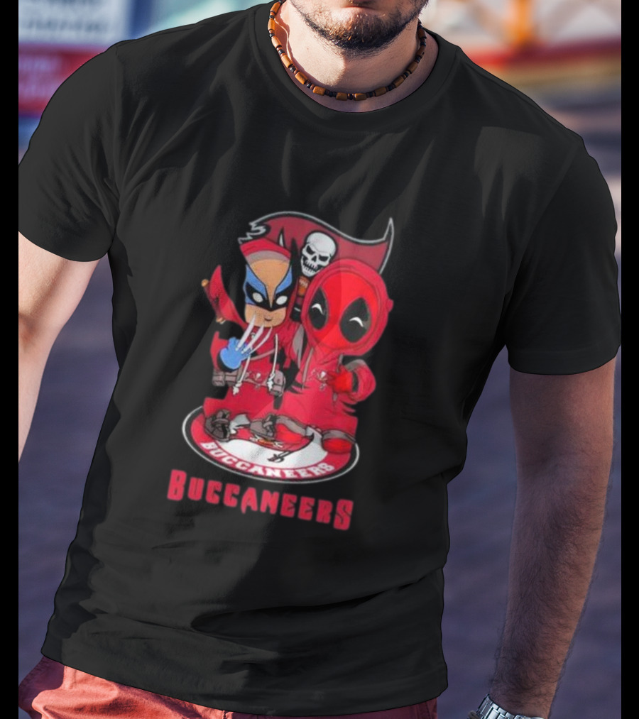 Tampa Bay Buccaneers Marvel Wolverine Deadpool Buccaneers T-Shirt