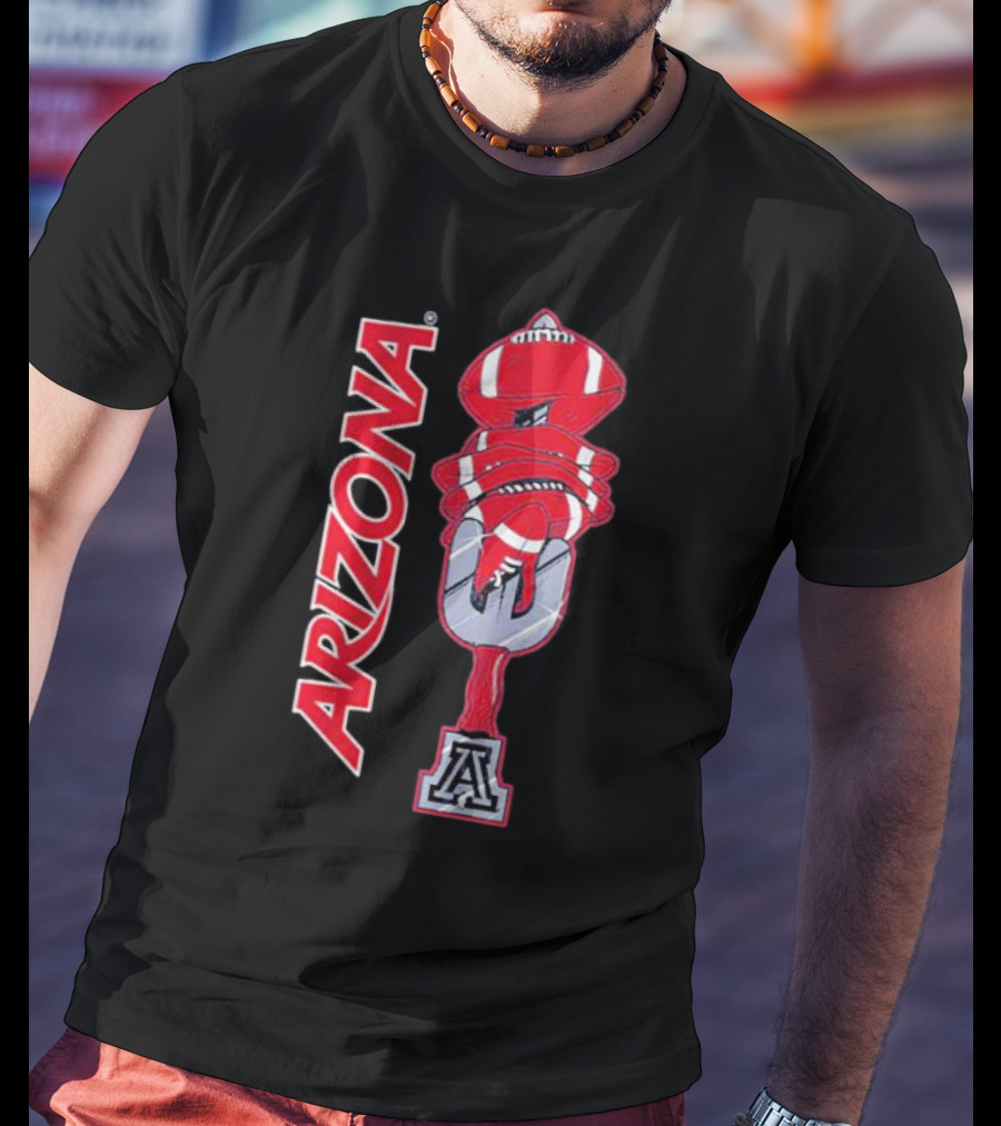 Arizona Football Turnover Sword With Red Helmet Stack And 'A' Emblem T-Shirt