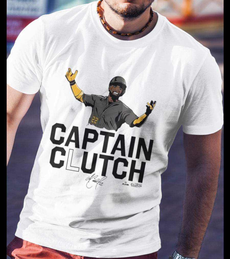 Captain Clutch Andrew McCutchen 22 Signature Gesture T-Shirt
