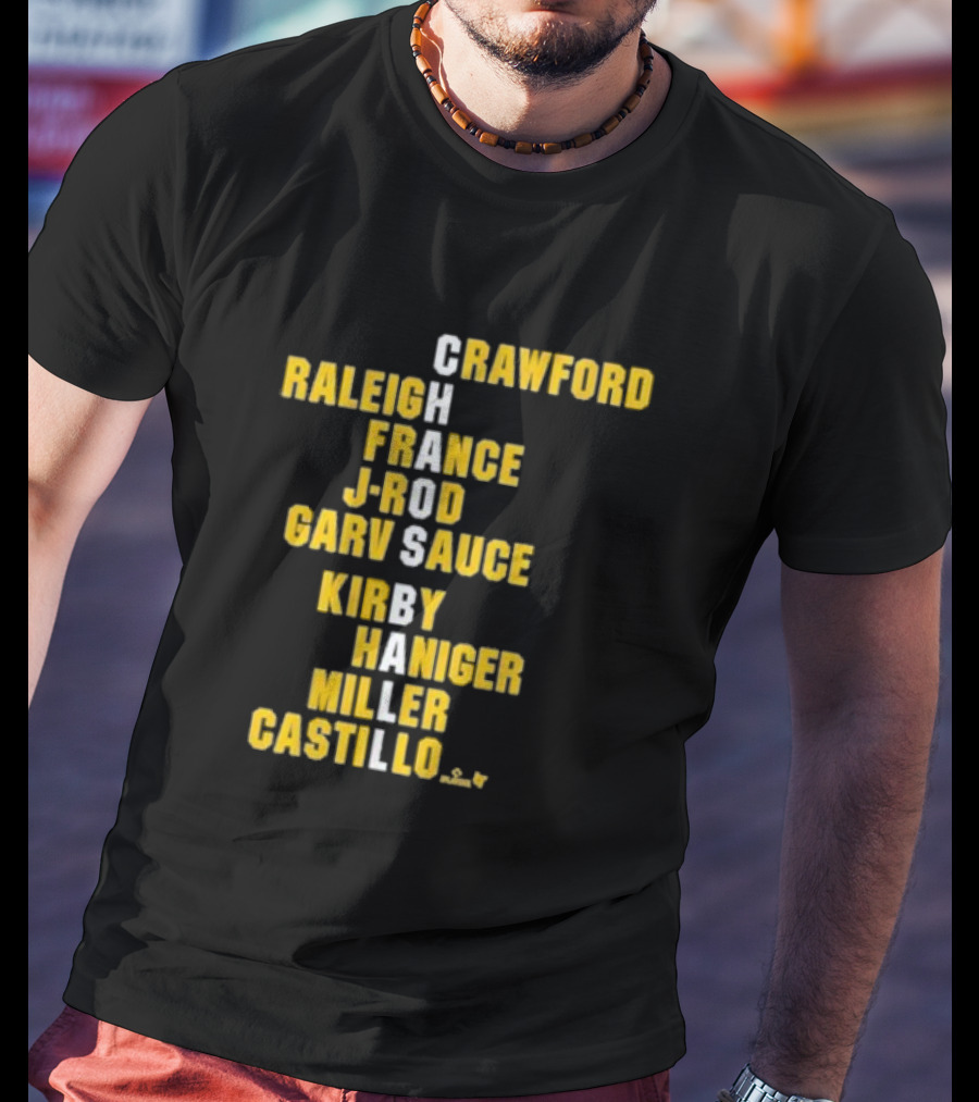 Crawford Raleigh France J-Rod Garv Sauce Kirby Haniger Miller Castillo Chaos Ball Names T-Shirt