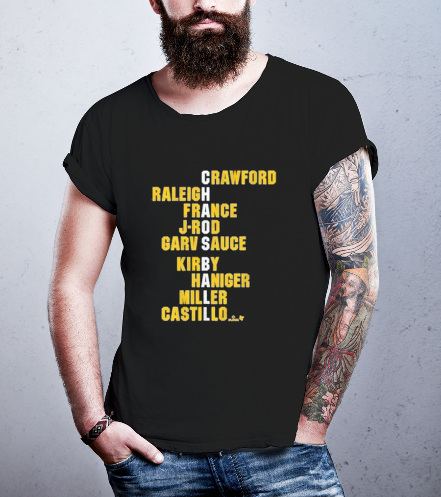 Crawford Raleigh France J-Rod Garv Sauce Kirby Haniger Miller Castillo Chaos Ball Names T-Shirt