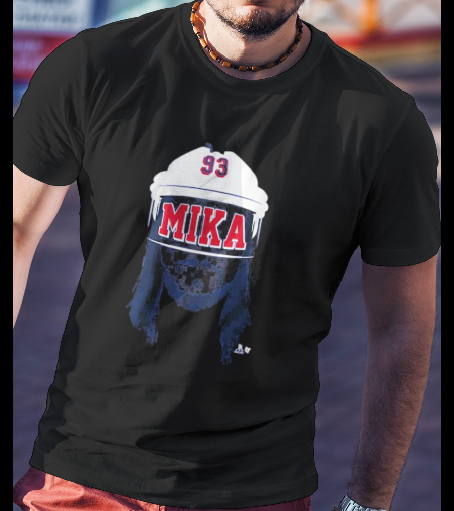 Mika Zibanejad 93 Mika Hockey Helmet T-Shirt