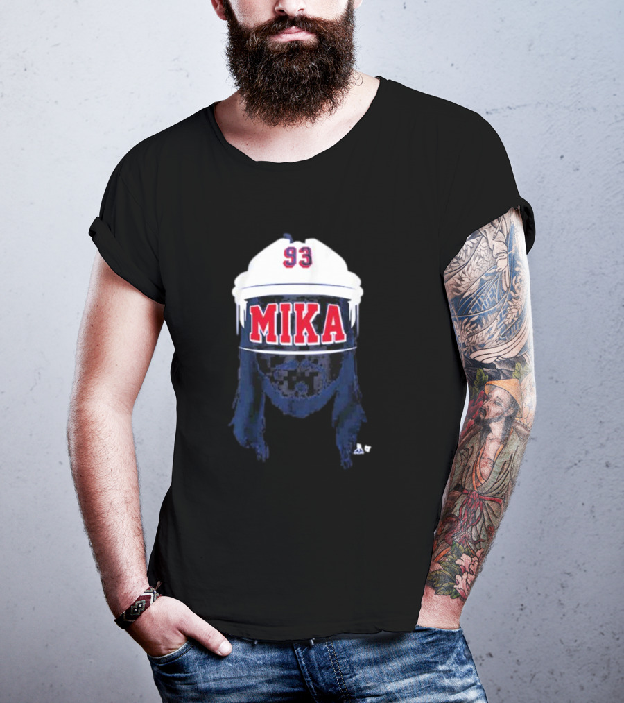 Mika Zibanejad 93 Mika Hockey Helmet T-Shirt
