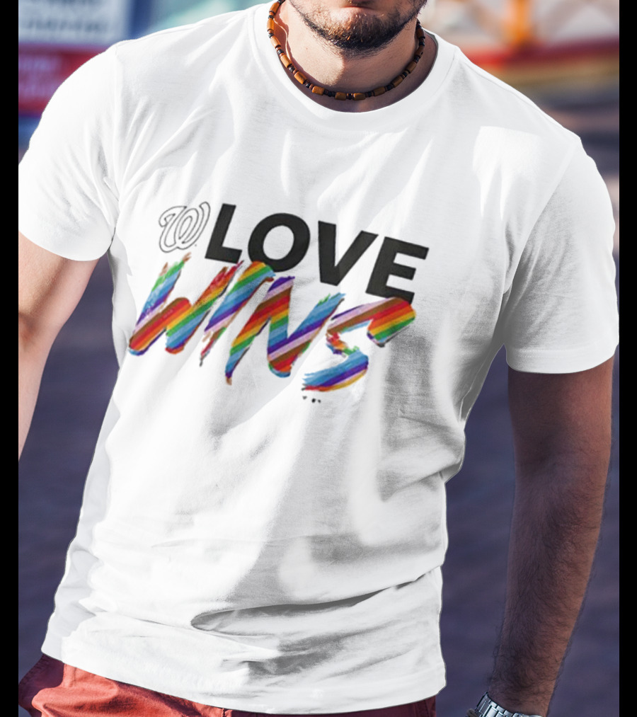 Washington Nationals Love Wins Rainbow Pride Colors T-Shirt
