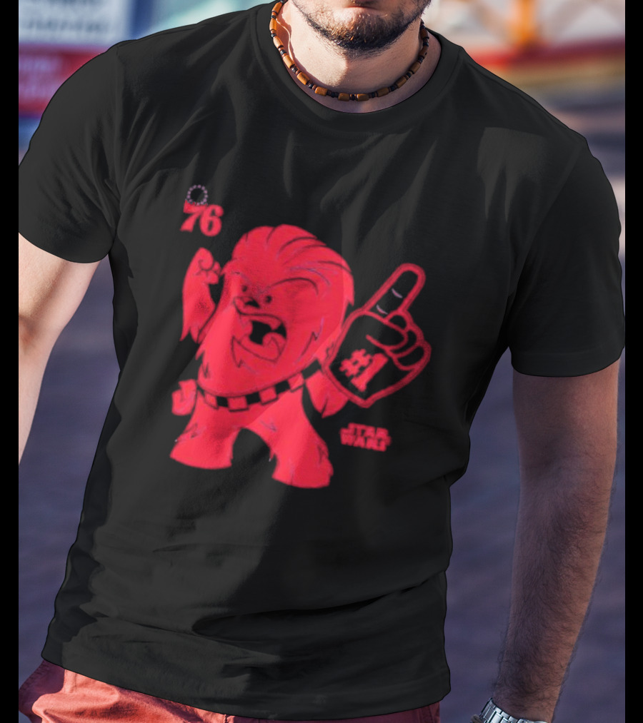 Philadelphia 76ers Star Wars Chewbacca 76 #1 Fan T-Shirt