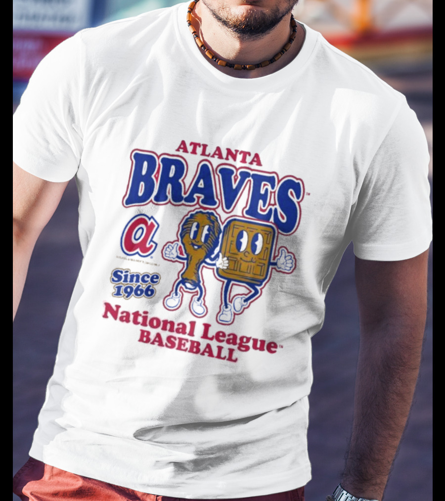 Atlanta Braves National League Baseball Since 1966 Cooperstown Collection Food Concessions T-Shirt