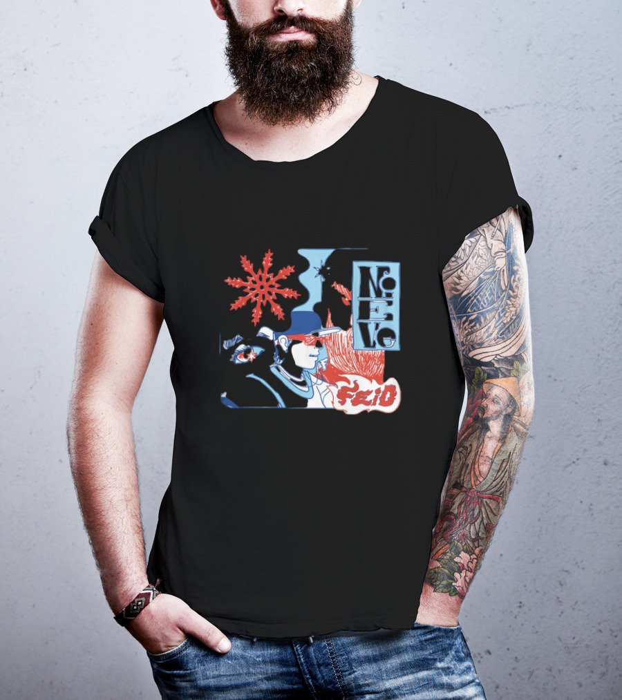 Ferxxo Merch Store Feid Nieve Snowflake Graphic Hip-Hop T-Shirt