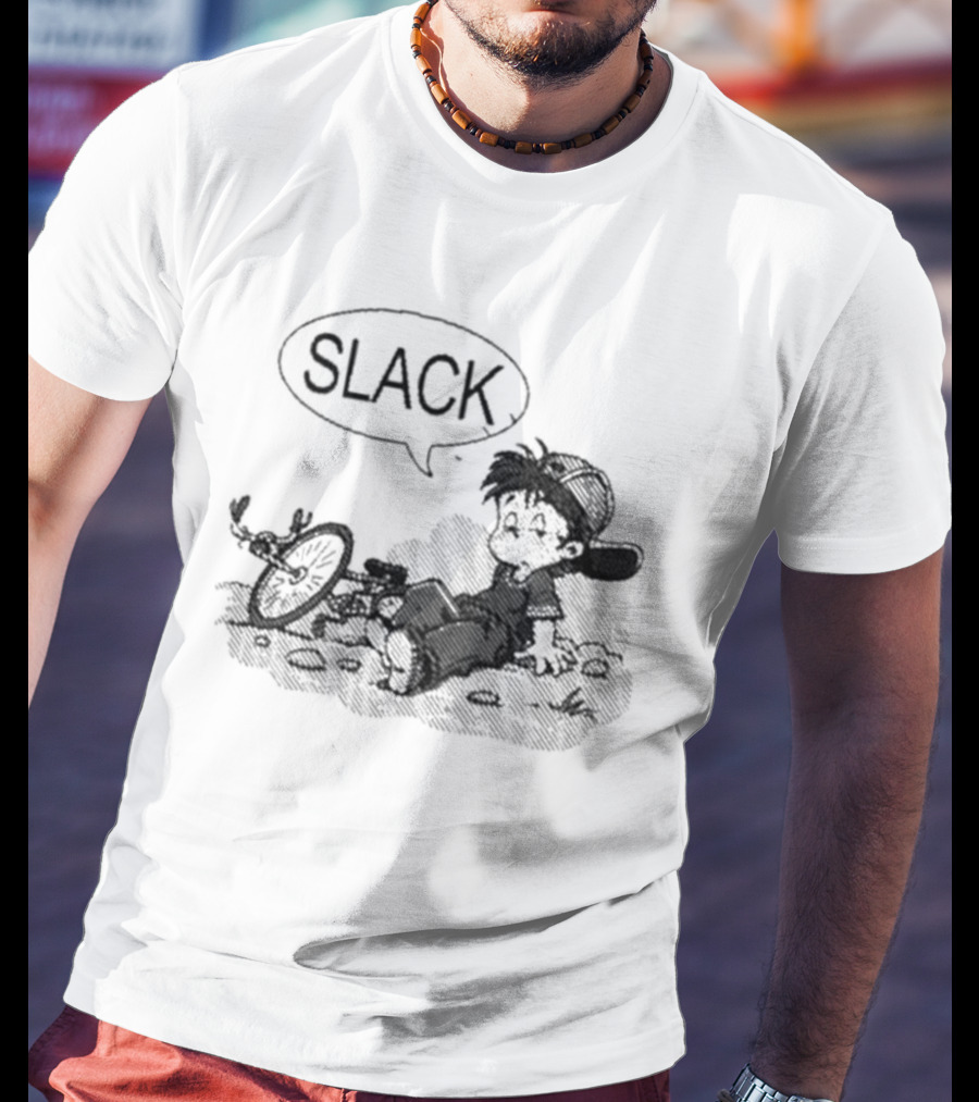 Slack Magazine Slack Biker Comic Character T-Shirt