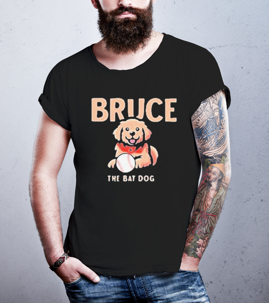 Bruce The Bat Dog Baseball Pup T-Shirt