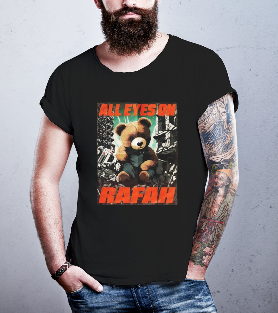 All Eyes On Rafah Bear Amidst Urban Rubble T-Shirt