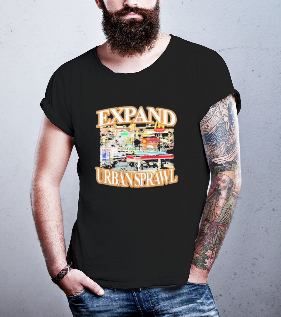 Barely Legal Expand Urban Sprawl McDonald's Fast Food Chain Iconic Neon Signs T-Shirt