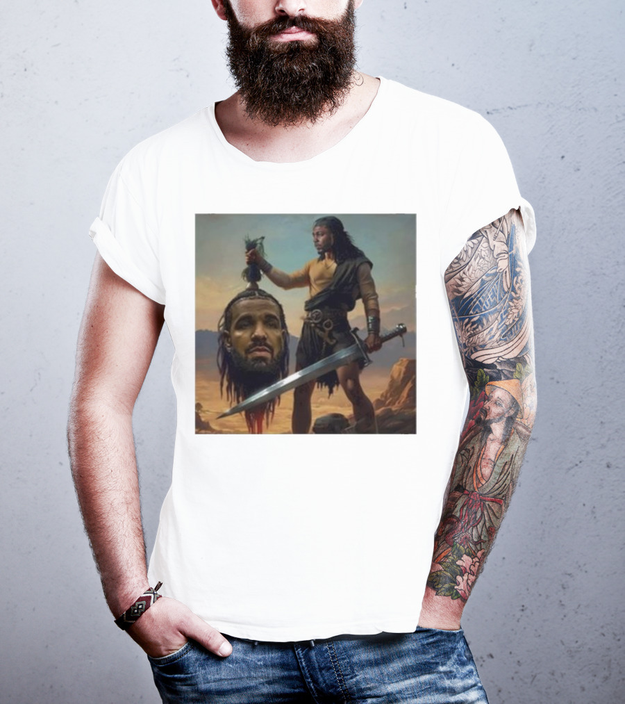 Hermainem Kendrick Holding Drake’s Head In Epic Scene T-Shirt