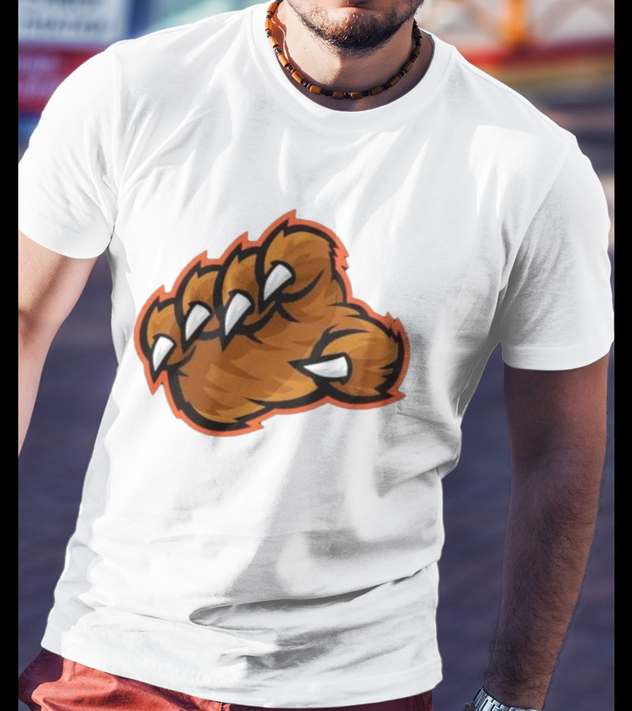 Chicago Bears The Claw Paw Logo Retro Football Fan Gear T-Shirt