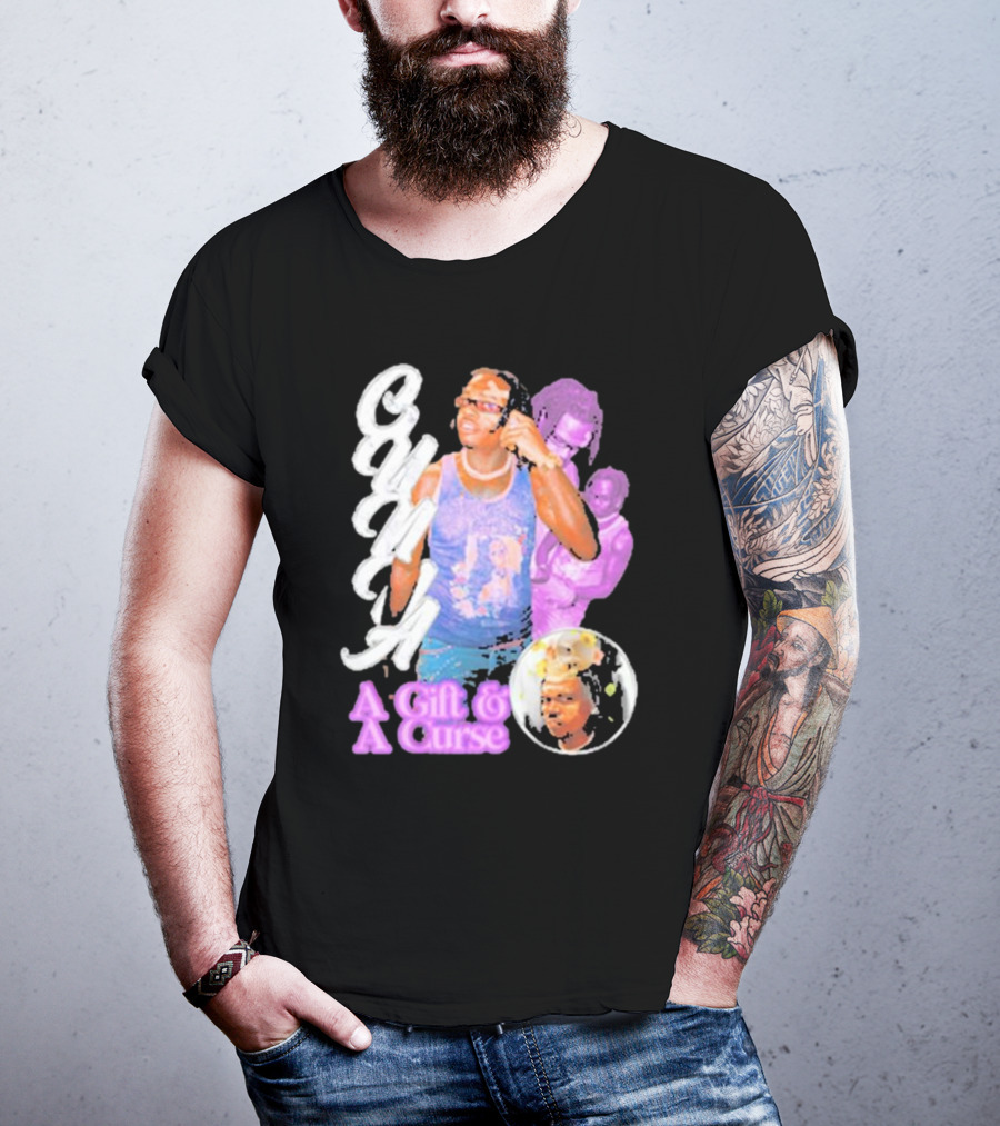 Wunna A Gift And A Curse Graphic Style Text And Portraits T-Shirt