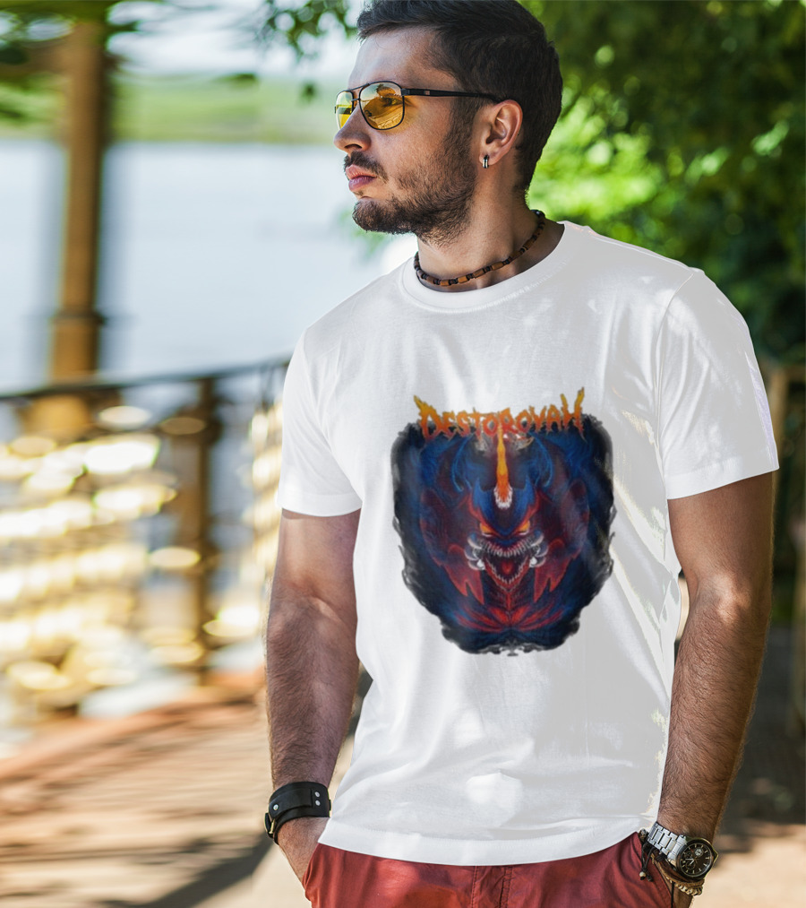 Cavitycolors Destoroyah Fiery Monster Graphics T-Shirt