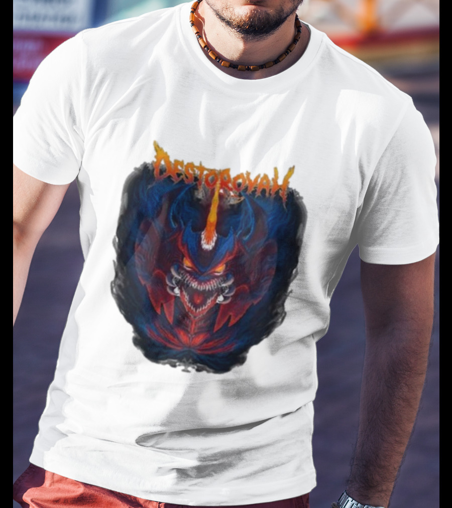 Cavitycolors Destoroyah Fiery Monster Graphics T-Shirt