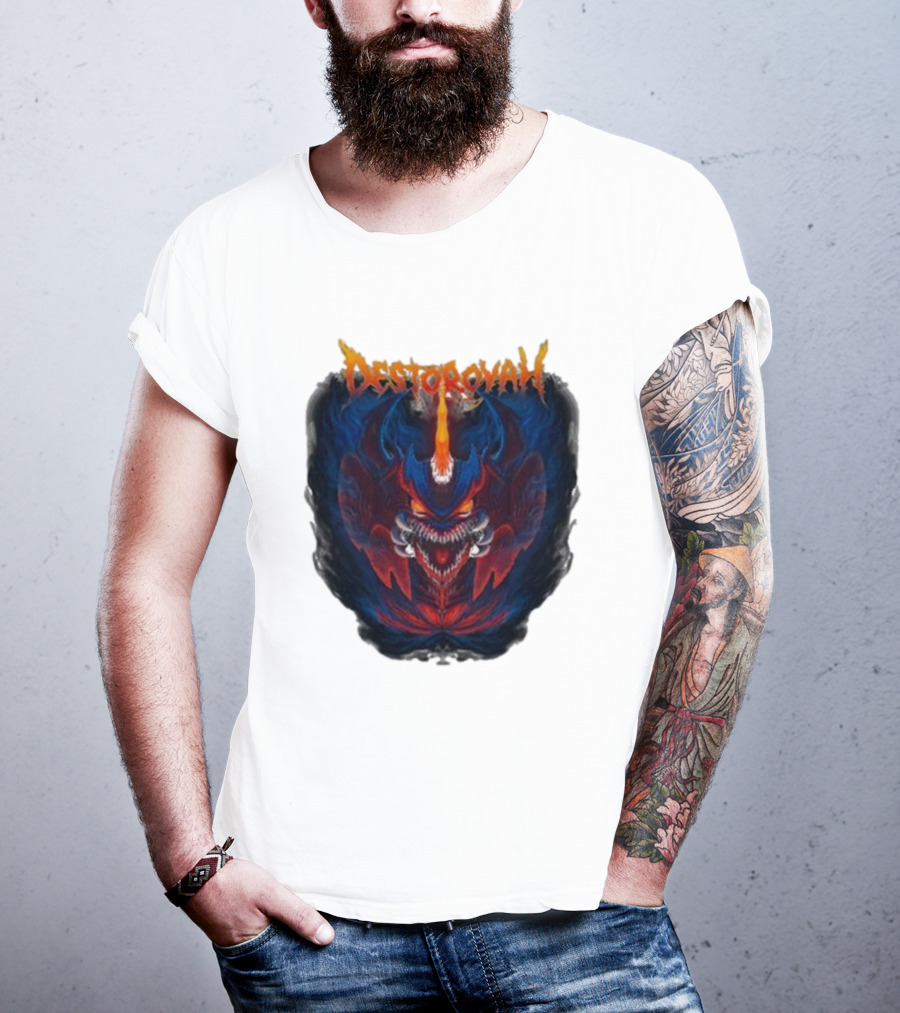 Cavitycolors Destoroyah Fiery Monster Graphics T-Shirt