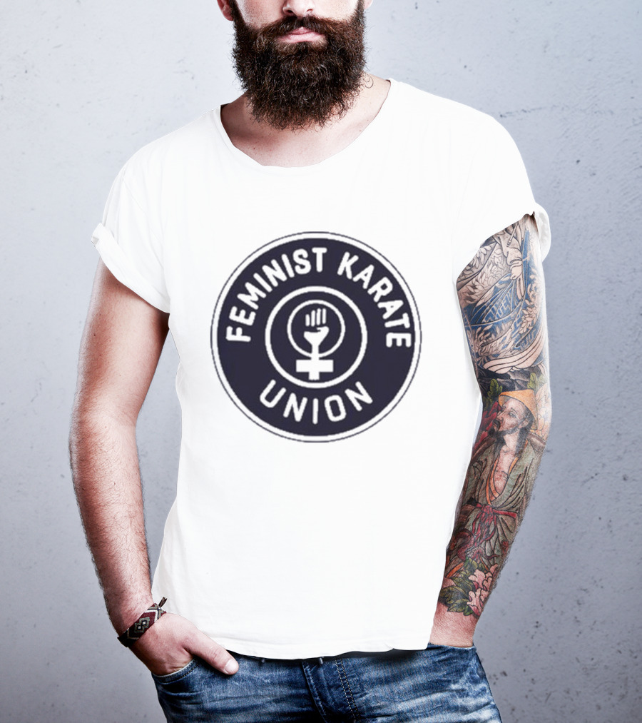 Feminist Karate Union Symbol With Raised Fist T-Shirt