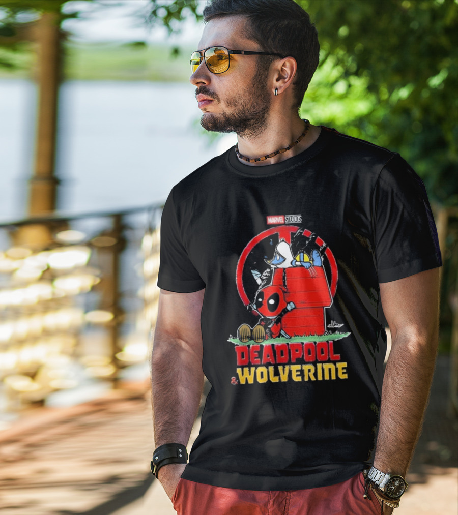 Marvel Studios Deadpool And Wolverine Peanuts Snoopy Crossover T-Shirt