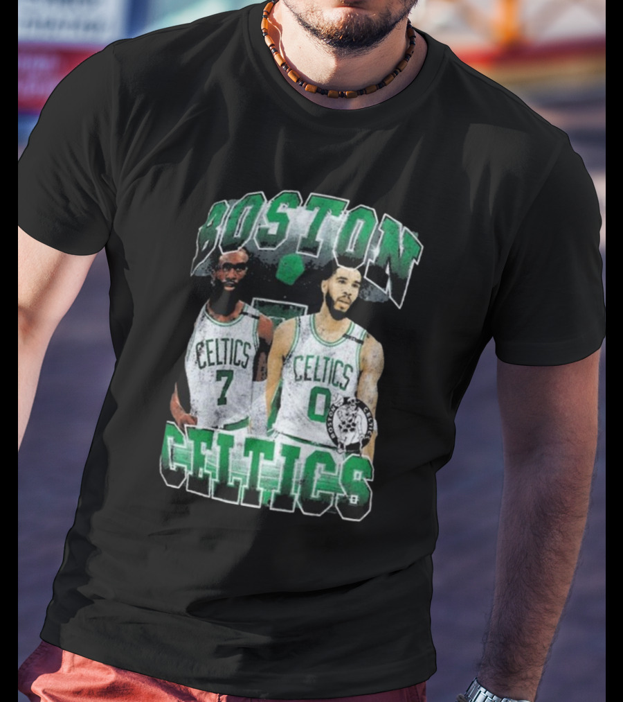 Boston Celtics Jayson Tatum Jaylen Brown Player Duo Vintage Basketball T-Shirt