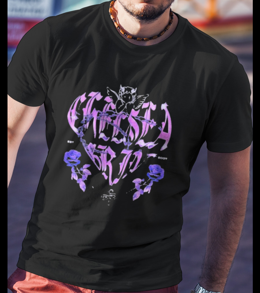 Chelsea Grin Purple Heart EST 2007 Roses Owl T-Shirt