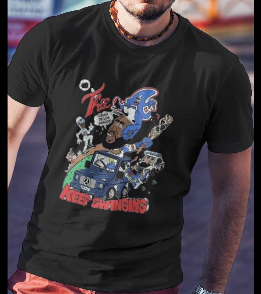Thee A Keep Swinging Car Baseball Iconic T-Shirt