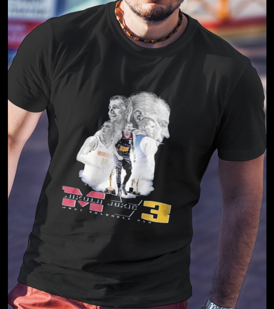 Nikola Jokic MVP 3 Basketball Star Denver Nuggets Most Valuable Player T-Shirt
