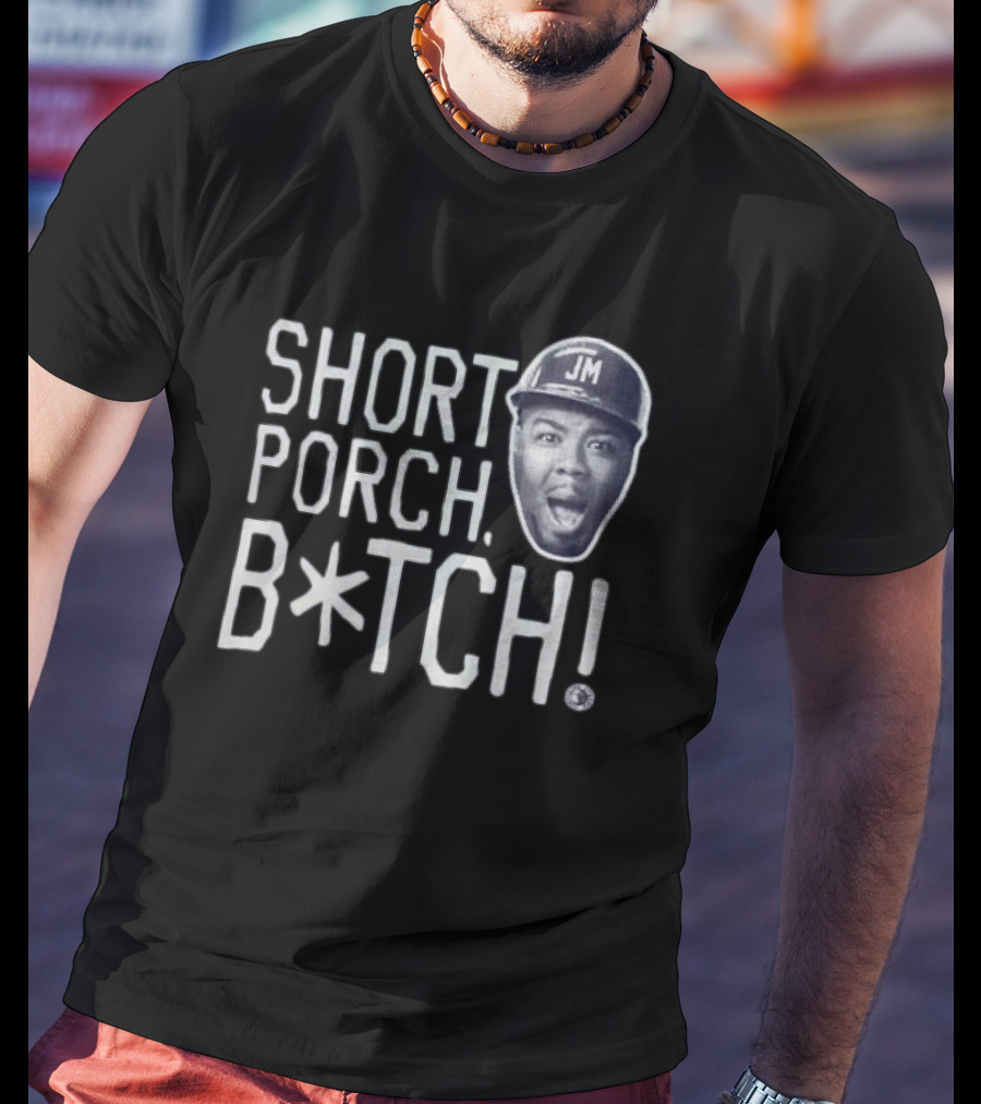 Short Porch B*tch JM Face Cap Expression T-Shirt