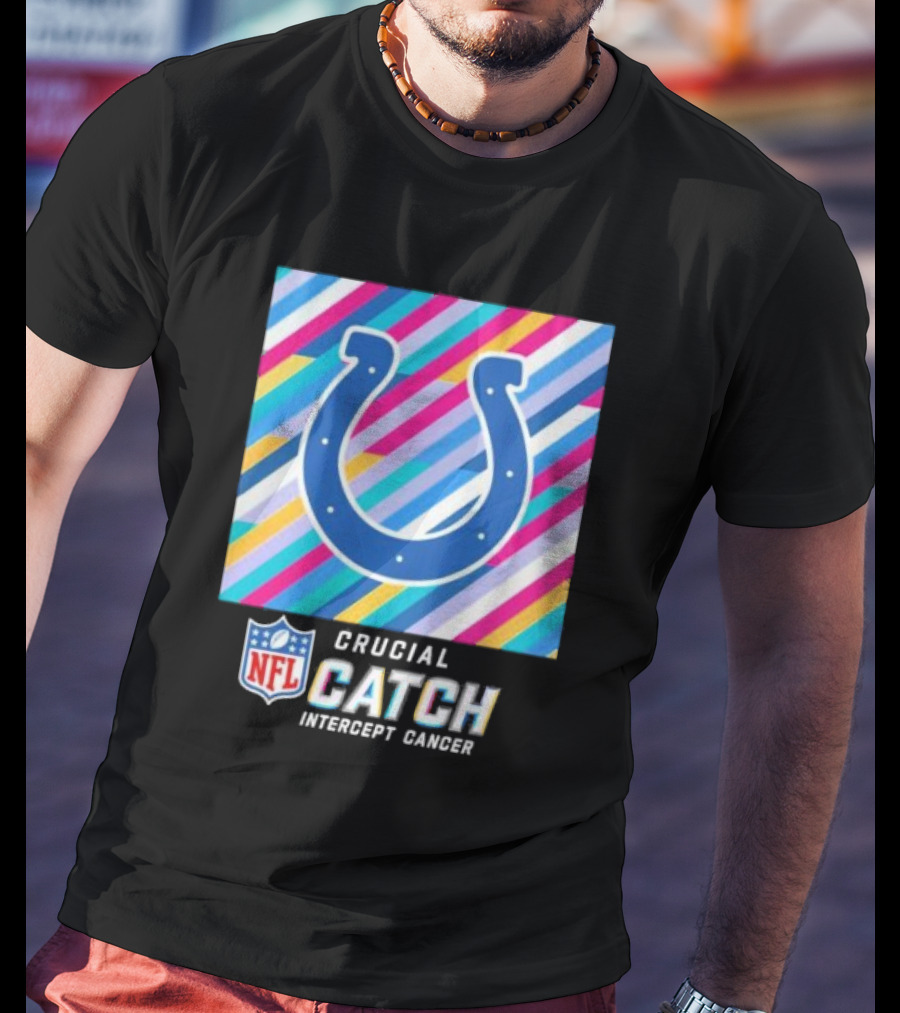 Indianapolis Colts NFL Crucial Catch Intercept Cancer T-Shirt