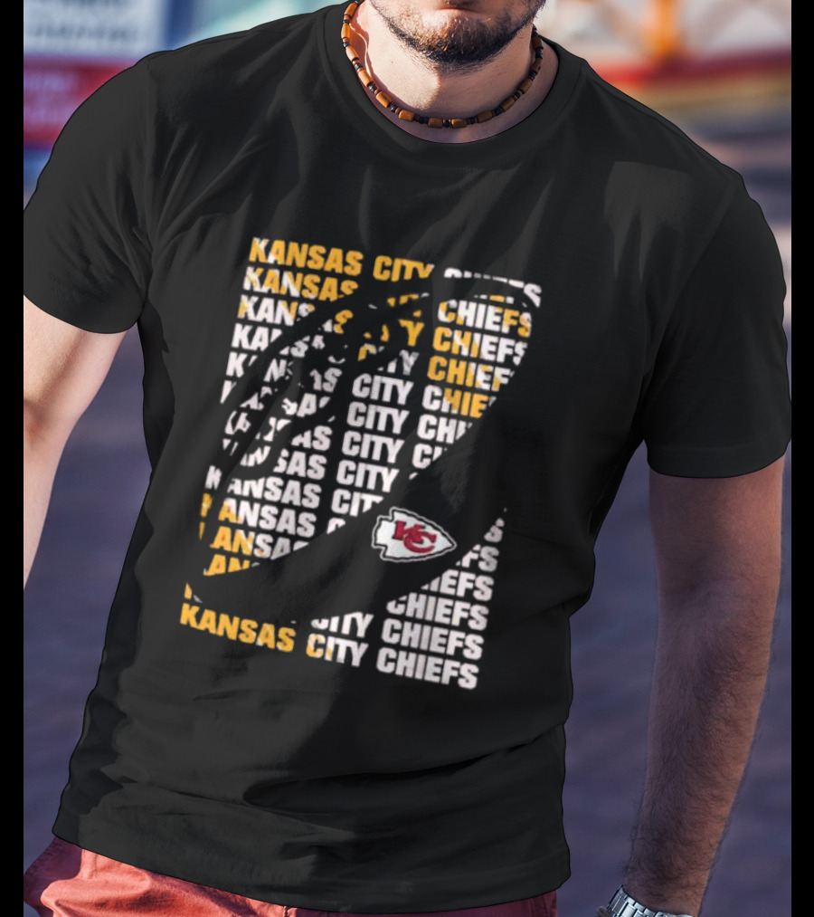 Kansas City Chiefs Youth Box Football KC Logo T-Shirt