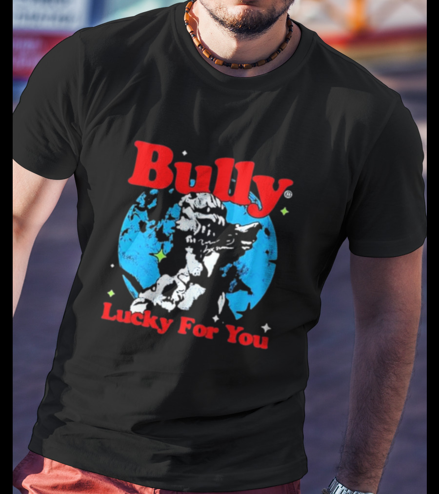 Bully Lucky For You Angel Statue Blue Background T-Shirt