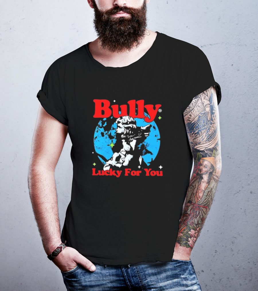 Bully Lucky For You Angel Statue Blue Background T-Shirt
