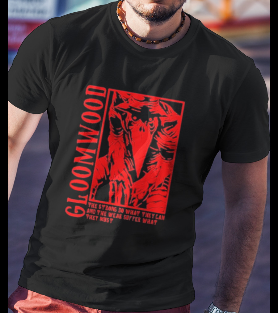 Gloomwood The Strong Do What They Can And The Weak Suffer What They Must Red Bird Mask T-Shirt