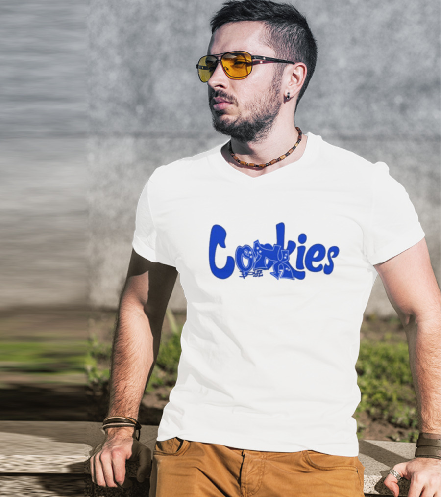Cookies X Otxboyz Out Of The Box Graffiti Blue Streetwear Collaboration T-Shirt