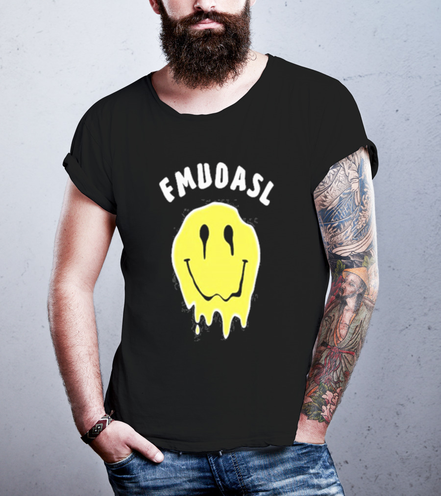 FMUOASL Dripping Smiley Face T-Shirt
