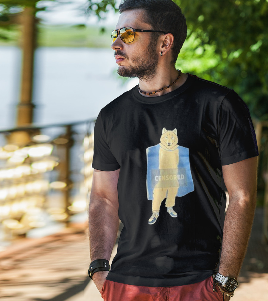 Lisan Jal Gaib Censored Wolf Retro Sneakers T-Shirt