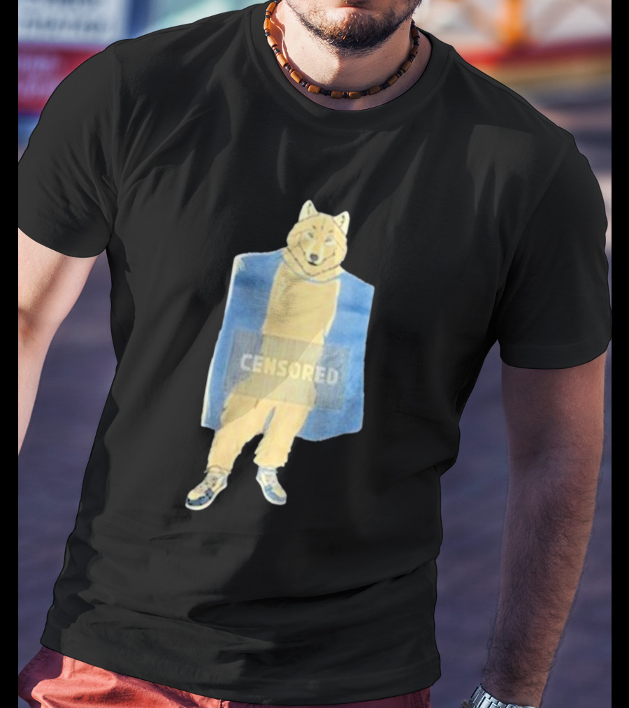 Lisan Jal Gaib Censored Wolf Retro Sneakers T-Shirt