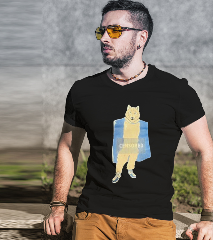 Lisan Jal Gaib Censored Wolf Retro Sneakers T-Shirt