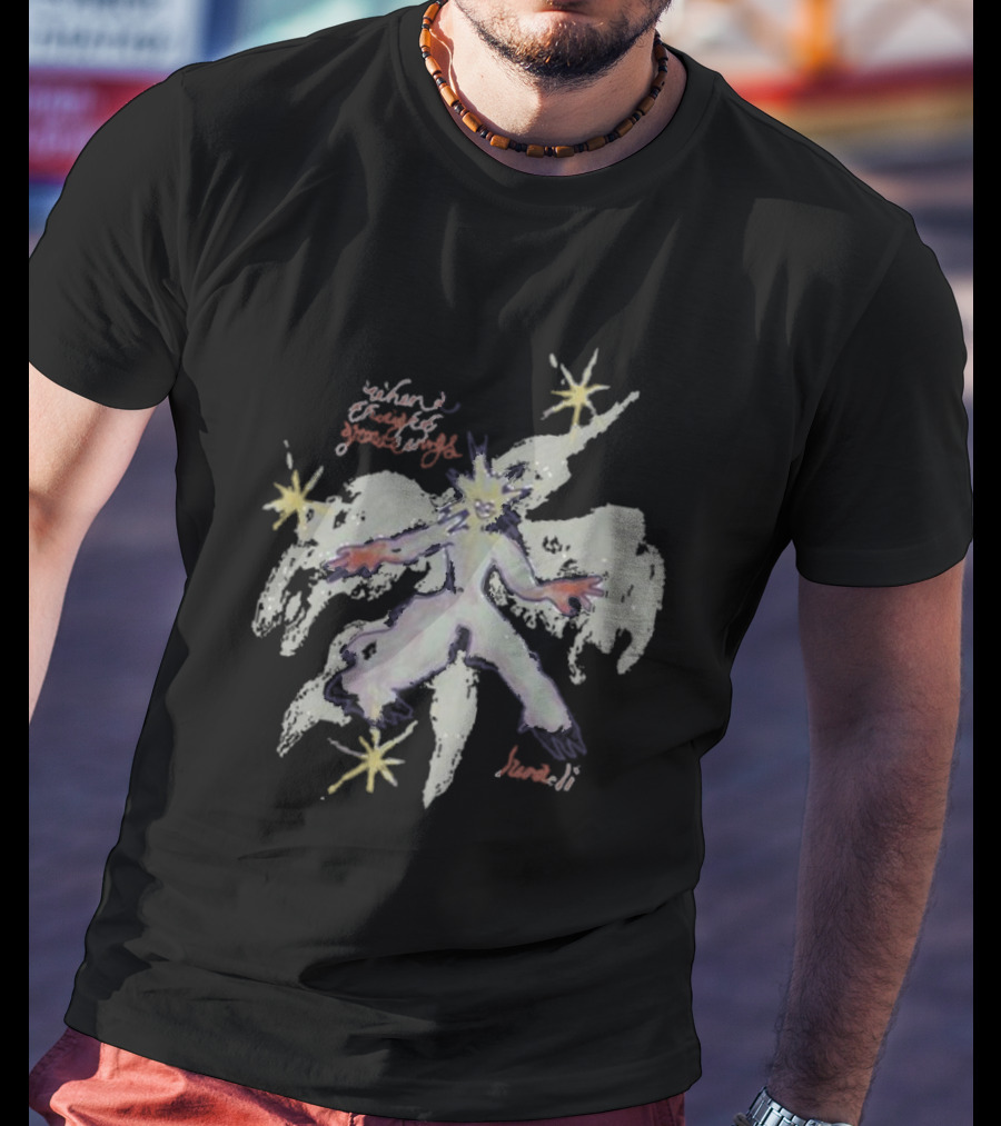 Luna Li Grow Wings Enchanted Mystical Figure With Stars T-Shirt