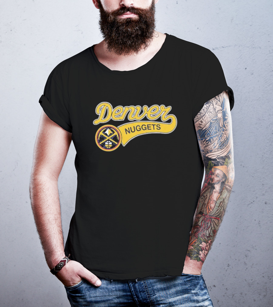 Denver Nuggets Script With Round Emblem T-Shirt