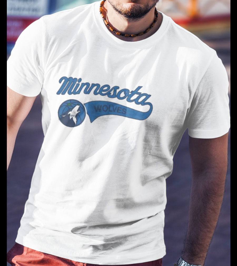 Minnesota Wolves Basketball Logo Script T-Shirt