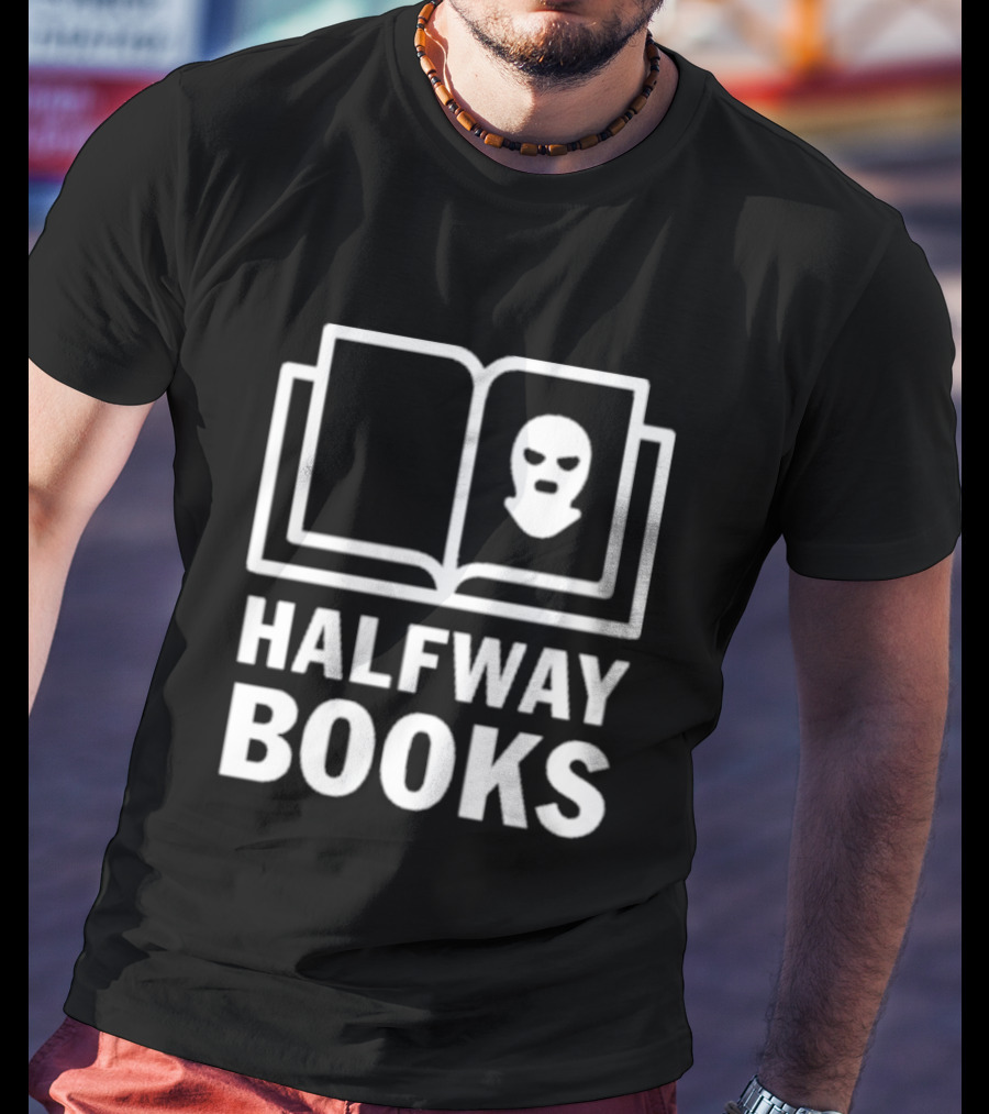 Shea Serrano Halfway Books Open Book Mask T-Shirt