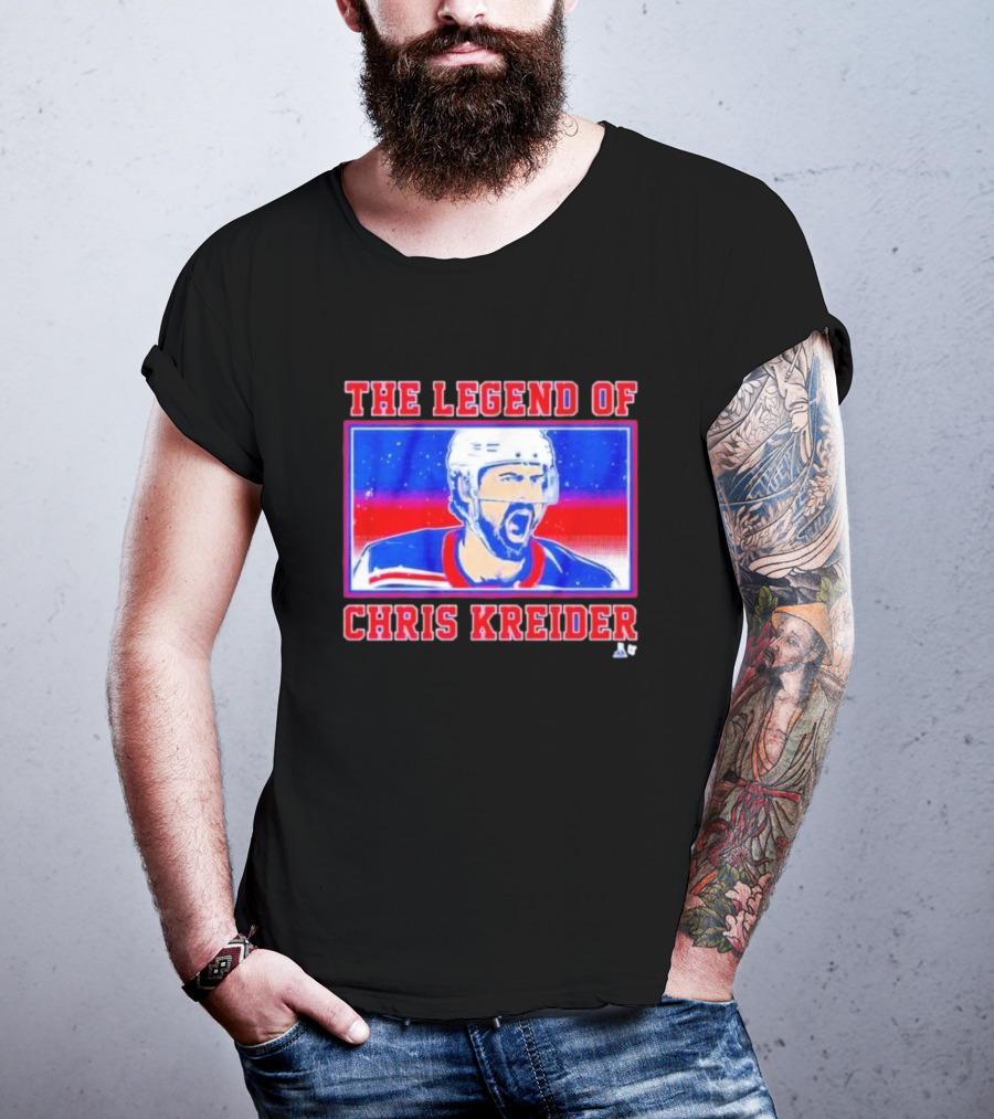 The Legend Of Chris Kreider Hockey Icon Burst T-Shirt