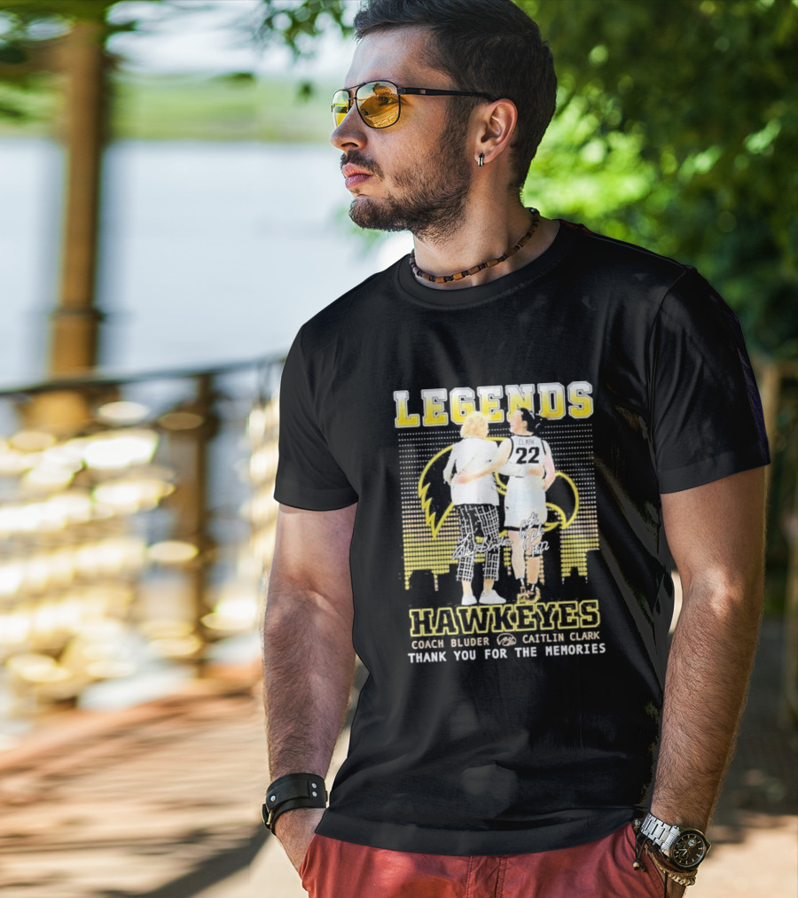 Legends Hawkeyes Coach Bluder Caitlin Clark Thank You For The Memories T-Shirt