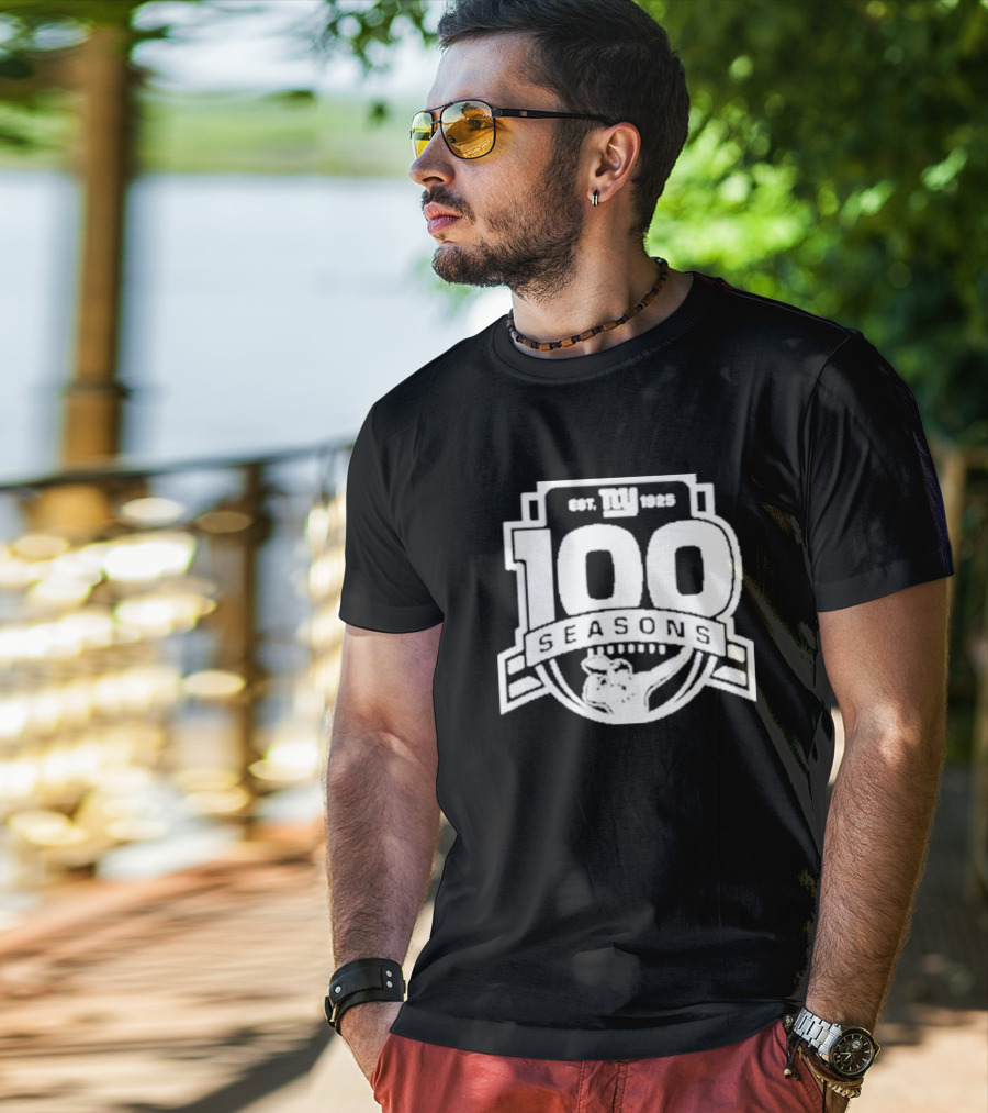 New York Giants Est. 1925 100 Seasons Starter Black T-Shirt