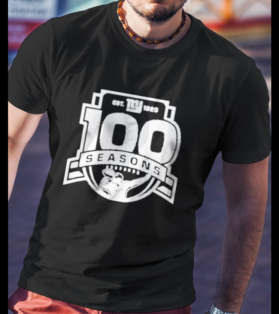 New York Giants Est. 1925 100 Seasons Starter Black T-Shirt