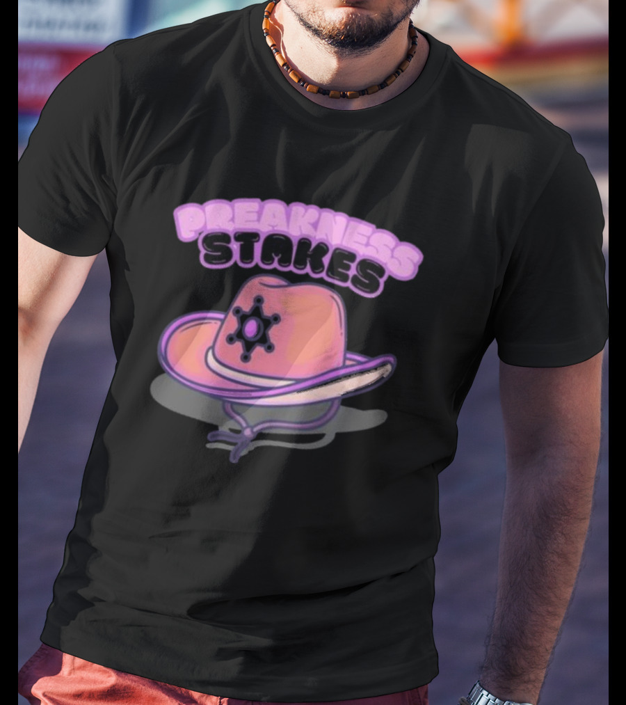 Preakness Stakes Cowboy Hat With Badge T-Shirt