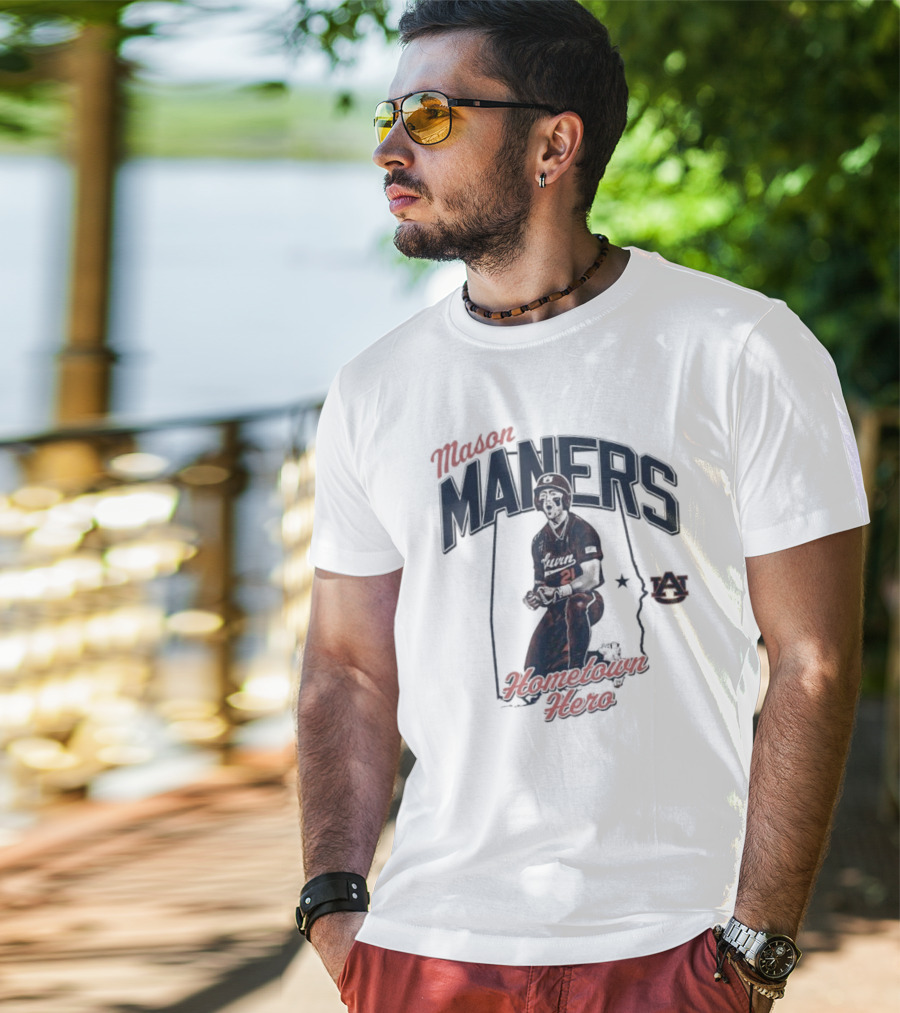 Mason Maners Hometown Hero Auburn 21 Baseball Legend T-Shirt