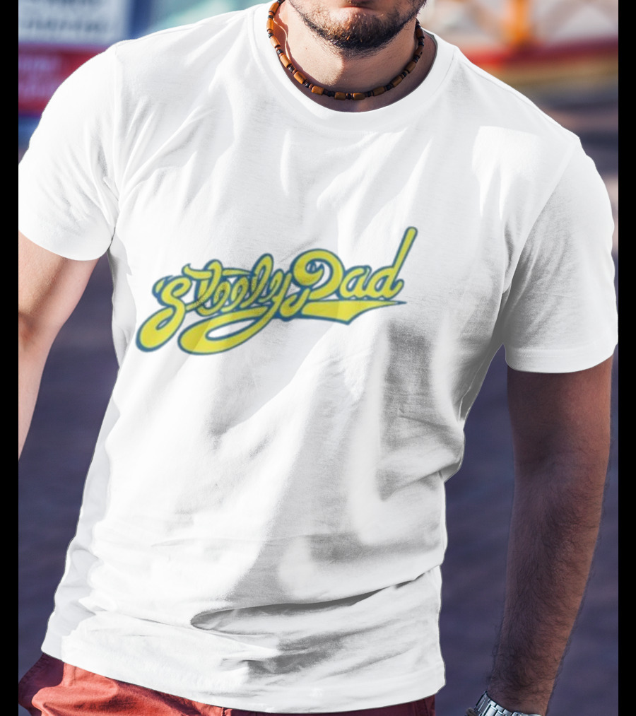 Sleepy Dad Retro Yellow Script T-Shirt
