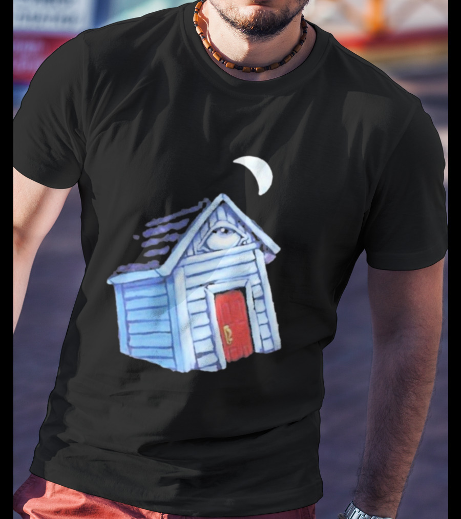 Turmoil Tinfoil Moon Eye House With Red Door T-Shirt